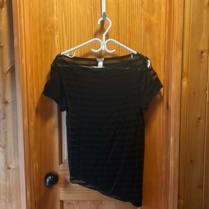 Philippe Matignon - Mesh / Stretchy / Slit Shoulder / Top / Beach Cover Up